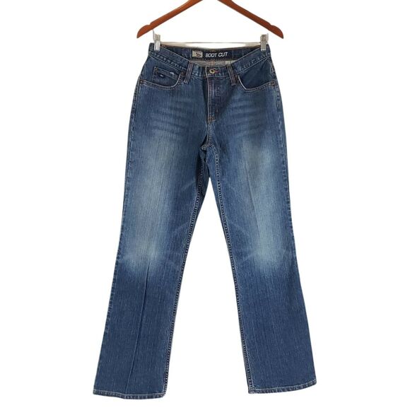 Cruel Girl Womens High Waist Size 7 Bootcut Jeans Juniors Medium Wash Blue Denim - Picture 1 of 9